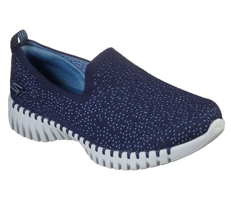 Skechers Gowalk Smart - Glory - Womens Slip On Shoes Navy/Grey [AU-FV0295]